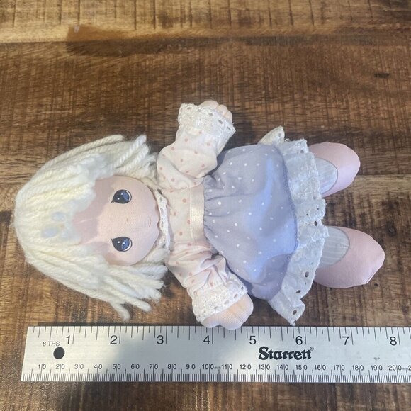 Vintage 1986 Applause Friendship Line Precious Moments Cloth Doll Purple Pink - Picture 3 of 7